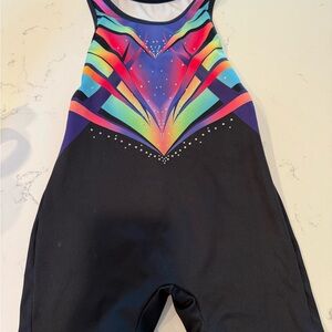 Colorful Geometric gymnastics leotard Size 10-11 XL